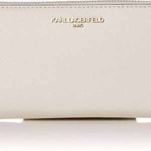 Karl Lagerfeld Saffiano Leather Zip Around Wallet